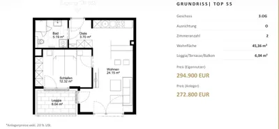 2-Zimmer-Wohnung kaufen in Wien – 37,59 m², € 269.900 – Bild 14 von 16