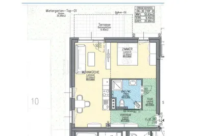 1-Zimmer-Wohnung mieten in Baden – 50,93 m², € 720 – Bild 2 von 4