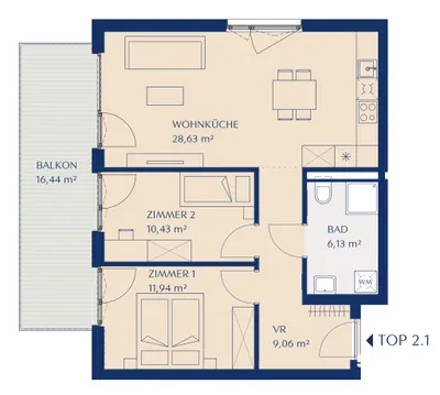 3-Zimmer-Wohnung kaufen in Innsbruck-Land – 66,19 m², € 435.000 – Bild 8 von 9