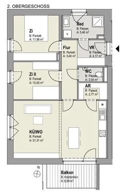 3-Zimmer-Wohnung mieten in Bruck-Mürzzuschlag – 73,23 m², € 872 – Bild 2 von 2