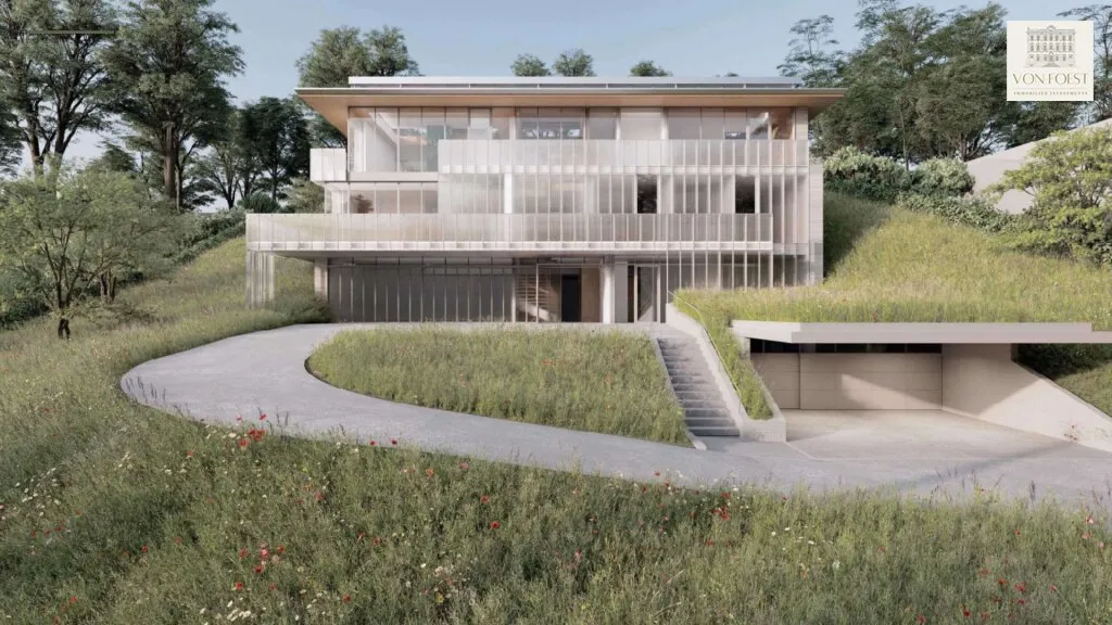 Baugrundstück mit baubewilligter Einreichplanung für exklusive Architektenvilla - Ansicht 3