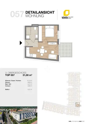 1-Zimmer-Wohnung mieten in Graz – 31 m², € 600 – Bild 6 von 7