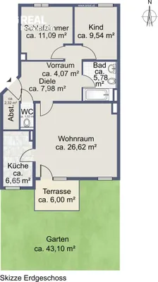 3-Zimmer-Wohnung kaufen in Hallein – 75,58 m², € 349.000 – Bild 5 von 5