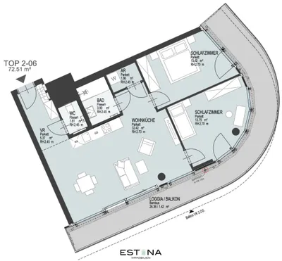 3-Zimmer-Wohnung mieten in Wien – 72,5 m², € 2.046 – Bild 13 von 13