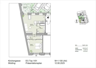 2-Zimmer-Wohnung kaufen in Mödling – 59,83 m², € 390.000 – Bild 10 von 11