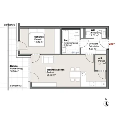 2-Zimmer-Wohnung kaufen in Zell am See – 44,71 m², € 291.263 – Bild 3 von 13