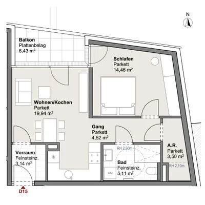 2-Zimmer-Wohnung kaufen in Zell am See – 44,71 m², € 291.263 – Bild 4 von 13