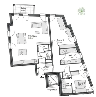 3-Zimmer-Wohnung mieten in Wien – 98,09 m², € 2.850 – Bild 13 von 14