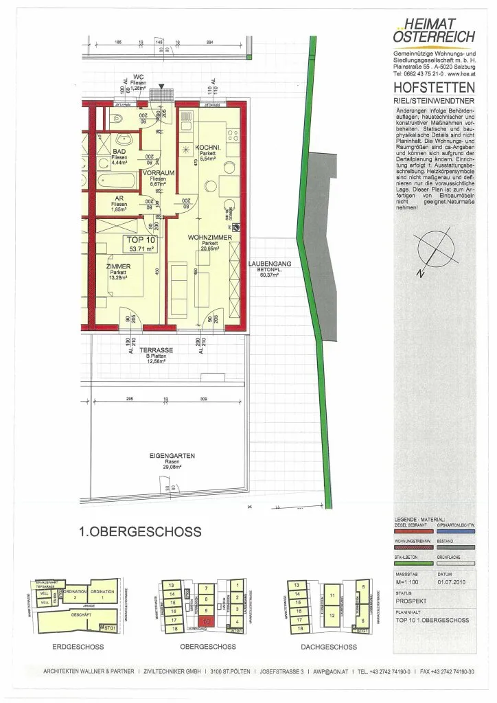 Ihr persönlicher Wohlfühlort in Hofstetten - 2 Zimmerwohnung mit Terrasse und Gartenanteil - Ansicht 3