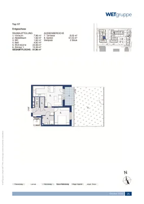 2-Zimmer-Wohnung mieten in Sankt Pölten Land – 51,96 m², € 648 – Bild 2 von 3