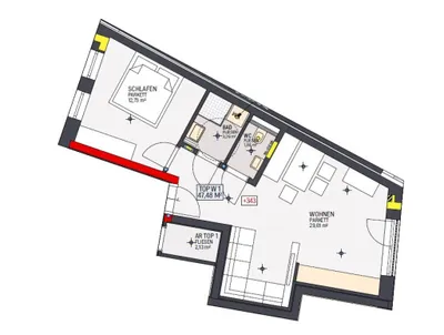 2-Zimmer-Wohnung mieten in Ried im Innkreis – 47,81 m², € 642 – Bild 11 von 13