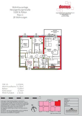 2-Zimmer-Wohnung mieten in Sankt Pölten – 72 m², € 902 – Bild 2 von 12