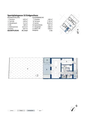 4-Zimmer-Haus mieten in Wiener Neustadt Land – 91,14 m², € 989 – Bild 2 von 4