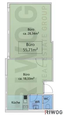 2-Zimmer-Gewerbeimmobilie mieten in Mödling – 56 m², € 702 – Bild 4 von 4