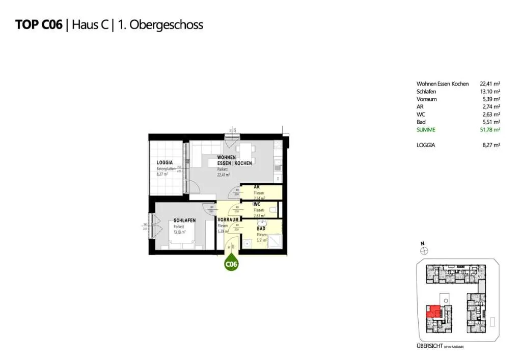 SILBERWEISS 25 - kompakte Neubau - Anlegerwohnung /barrierefrei/ Loggia - Ansicht 3