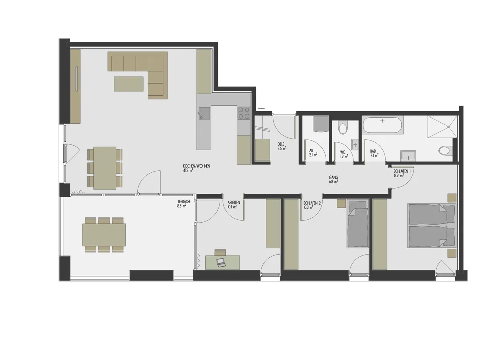 Traumhafte 4-Zi-Wohnung in Bestlage zu vermieten! - Ansicht 2