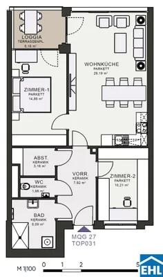 3-Zimmer-Wohnung mieten in Graz – 74,61 m², € 1.103 – Bild 7 von 7