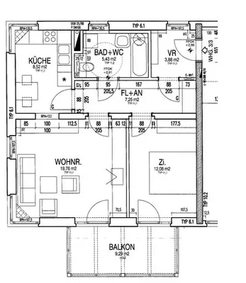 2-Zimmer-Wohnung mieten in Deutschlandsberg – 56,9 m², € 607 – Bild 2 von 2