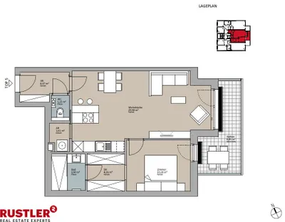 2-Zimmer-Wohnung mieten in Wien – 55,29 m², € 1.049 – Bild 7 von 8