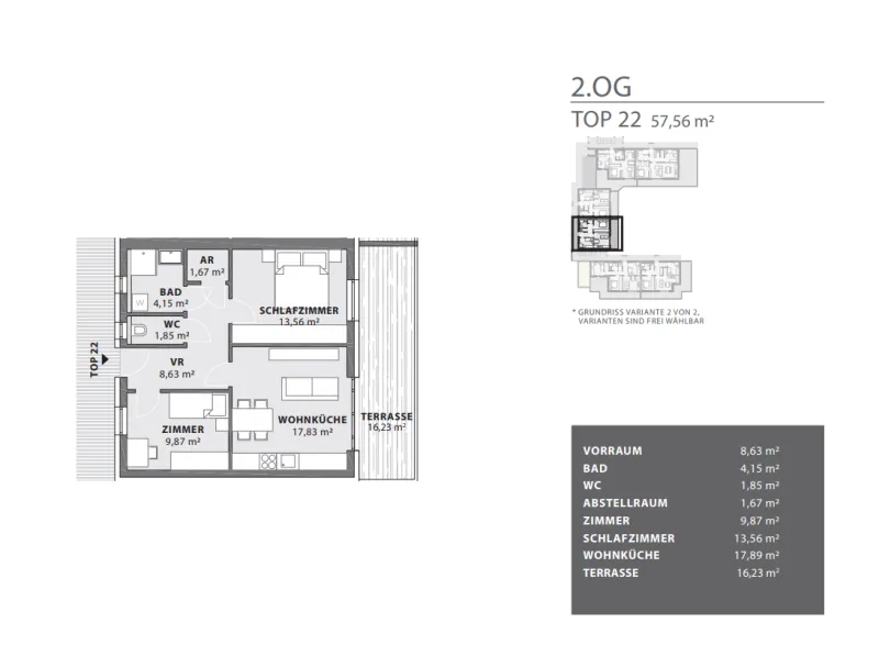 BAUSTART - Exklusive Penthouse-Eigentumswohnung (57m²) mit großer Terrasse und Lift in Fürstenfeld! Provisionsfrei! - Ansicht 2