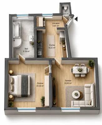 2-Zimmer-Wohnung kaufen in Wien – 61,71 m², € 259.000 – Bild 6 von 6