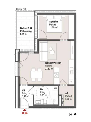 2-Zimmer-Wohnung kaufen in Zell am See – 51,32 m², € 313.052 – Bild 2 von 6