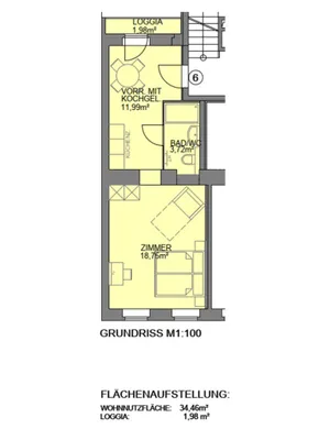 1-Zimmer-Wohnung kaufen in Wien – 35,33 m², € 245.000 – Bild 7 von 8