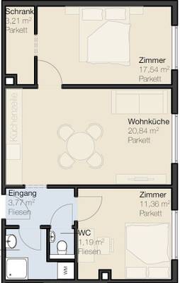 ++ MÖBLIERTE 3-ZIMMER WOHNUNG ++ – Bild 2