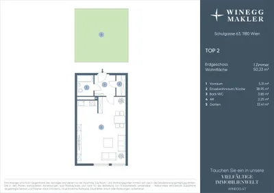 1-Zimmer-Wohnung kaufen in Wien – 50,33 m², € 259.000 – Bild 13 von 13