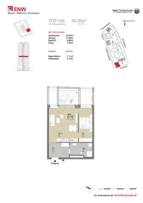 1-Zimmer-Wohnung mieten in Graz – 50,3 m², € 741 – Bild 9 von 9