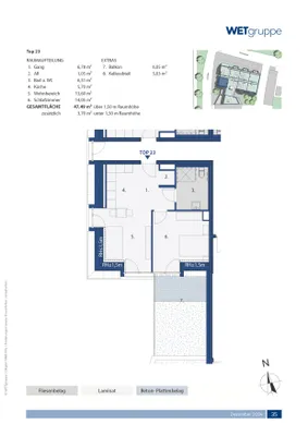 2-Zimmer-Wohnung mieten in Korneuburg – 47,49 m², € 606 – Bild 2 von 2