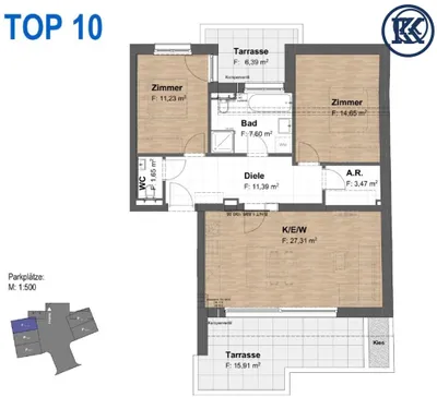 3-Zimmer-Wohnung kaufen in Wien – 78,06 m², € 589.000 – Bild 60 von 63