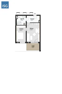 2-Zimmer-Wohnung mieten in Schärding – 50 m², € 549 – Bild 2 von 7