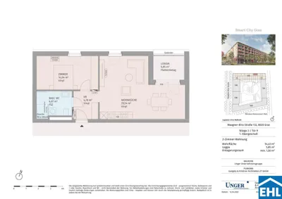 2-Zimmer-Wohnung mieten in Graz – 54,4 m², € 852 – Bild 25 von 25