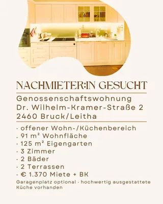 3-Zimmer-Wohnung mieten in Bruck an der Leitha – 91 m², € 1.370