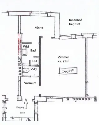 2-Zimmer-Wohnung mieten in Wien – 36,91 m², € 649 – Bild 3 von 8