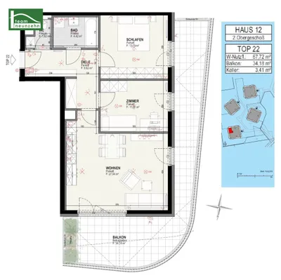 3-Zimmer-Wohnung mieten in Graz – 67,3 m², € 1.166 – Bild 20 von 20