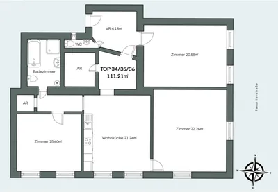 4-Zimmer-Wohnung kaufen in Wien – 111 m², € 378.000 – Bild 5 von 12