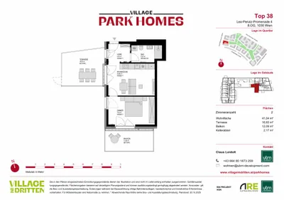 2-Zimmer-Wohnung kaufen in Wien – 41,14 m², € 429.000 – Bild 9 von 9