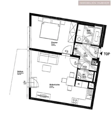 2-Zimmer-Wohnung mieten in Wien – 50 m², € 1.149 – Bild 9 von 11