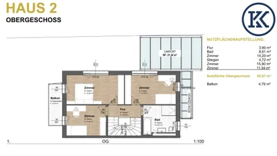 6-Zimmer-Haus kaufen in Tulln – 153 m², € 1.289.900 – Bild 4 von 9