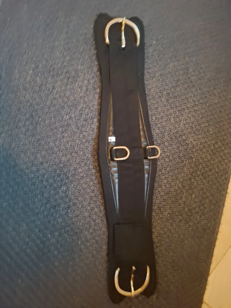 Schwarzer Kurzgurt / Sattelgurt fürs Pferd - Länge 75 cm