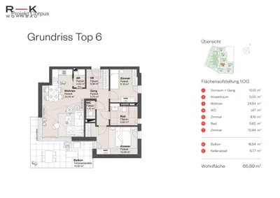 3-Zimmer-Wohnung kaufen in Salzburg-Umgebung – 65,89 m², € 460.000 – Bild 7 von 7