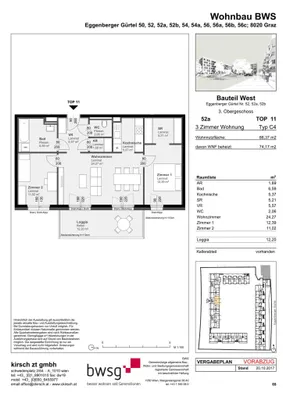 3-Zimmer-Wohnung mieten in Graz – 74,17 m², € 991 – Bild 14 von 14