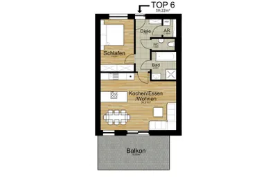 4-Zimmer-Wohnung kaufen in Graz – 59 m², € 271.251 – Bild 9 von 12