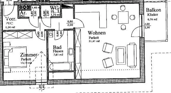 Sonnige Wohnung (befristet vermietet) mit Balkon! - Ansicht 2