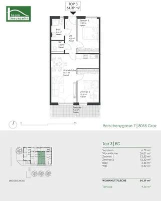 3-Zimmer-Wohnung kaufen in Graz – 64,39 m², € 300.000 – Bild 9 von 9