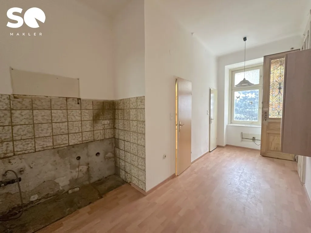 #SQ - KAISERECK - SANIERUNGSBEDÜRFTIGE 2 ZIMMER ALTBAUWOHNUNG IN SIMMERINGER TOPLAGE - Ansicht 2