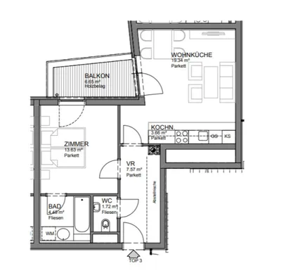 2-Zimmer-Wohnung mieten in Wien – 50,37 m², € 1.180 – Bild 22 von 22