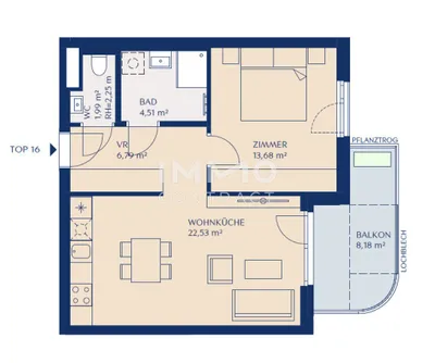 2-Zimmer-Wohnung kaufen in Wien – 49,5 m², € 305.000 – Bild 11 von 11